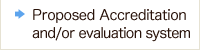 Proposed Accreditation  and/or evaluation system